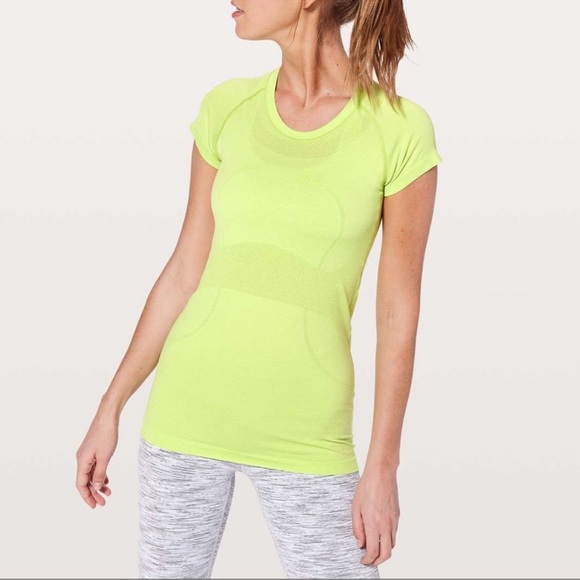 lululemon athletica Tops - Lululemon swiftly tech short sleeve stretchy T-shirt, neon yellow, size 8